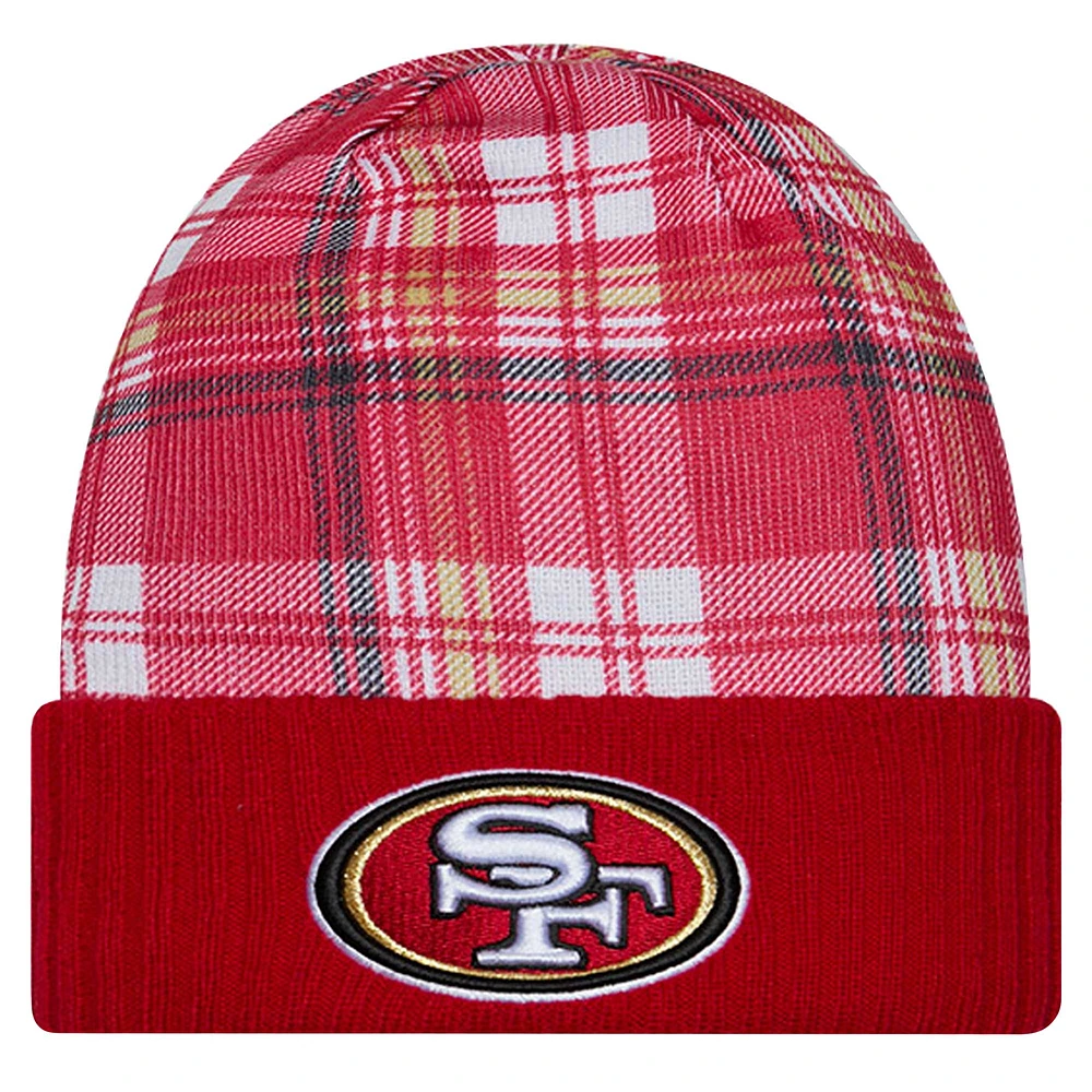 Men's New Era Scarlet San Francisco 49ers Sideline Statement Cuffed Knit Hat