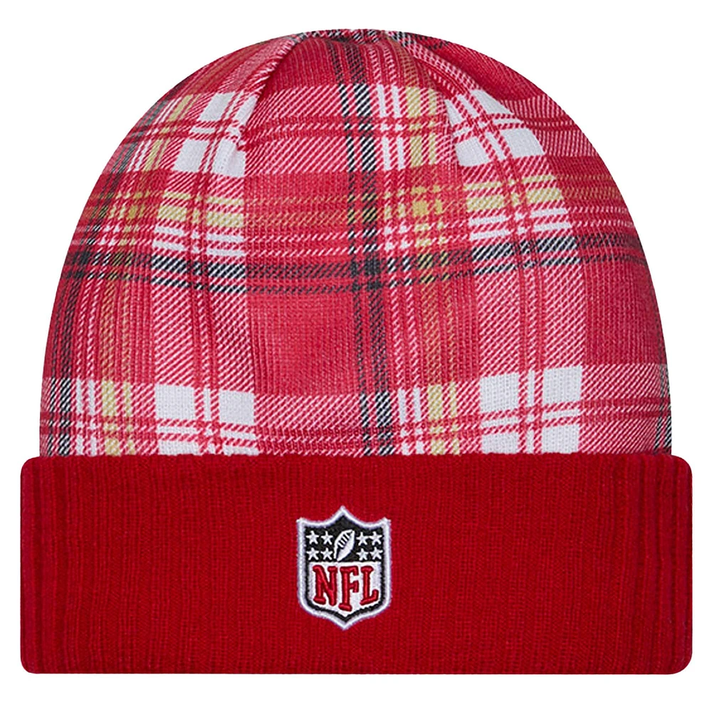 Men's New Era Scarlet San Francisco 49ers Sideline Statement Cuffed Knit Hat