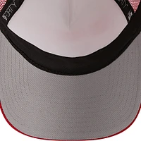 Men's New Era Scarlet San Francisco 49ers Stacked A-Frame Trucker 9FORTY Adjustable Hat