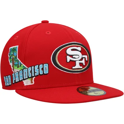 Men's New Era Stone/Scarlet San Francisco 49ers 2023 NFL Draft Low Profile  59FIFTY Fitted Hat