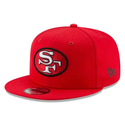 Men's New Era Black/Scarlet San Francisco 49ers Tailsweep 9FIFTY Snapback  Hat