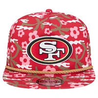 Men's New Era Scarlet San Francisco 49ers Wakey Wakey Golfer Snapback Hat