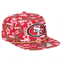 Men's New Era Scarlet San Francisco 49ers Wakey Wakey Golfer Snapback Hat