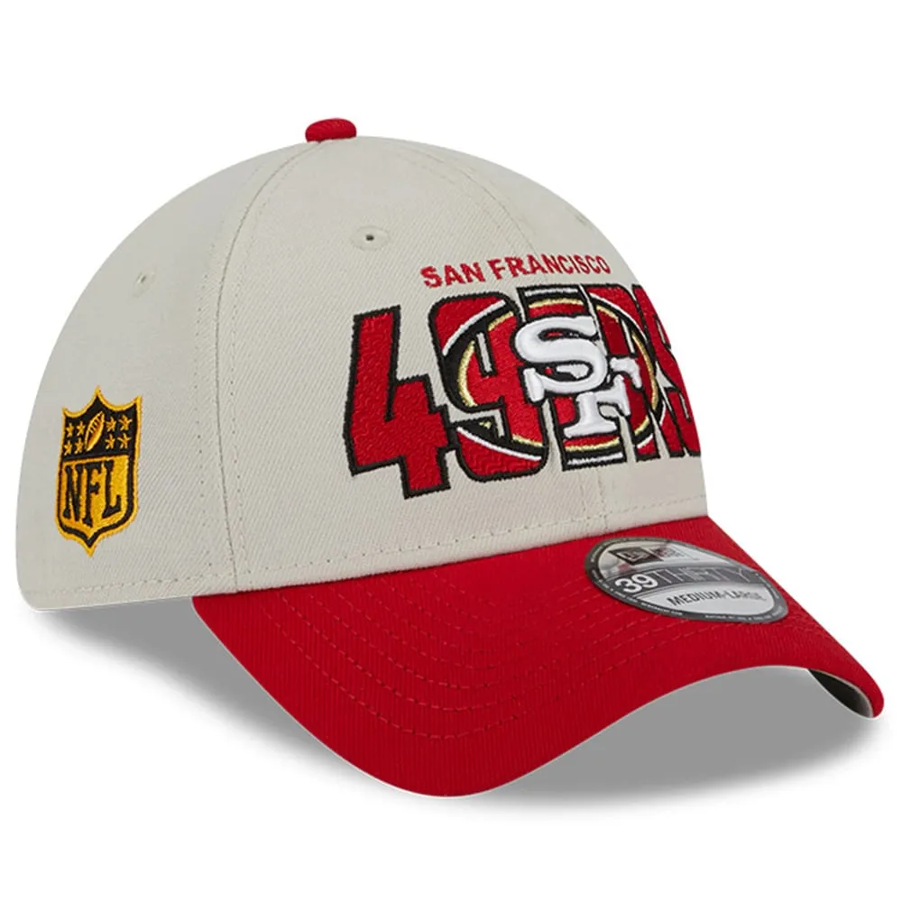 New Era Men's New Era Stone/Scarlet San Francisco 49ers 2023 NFL Draft  39THIRTY Flex Hat