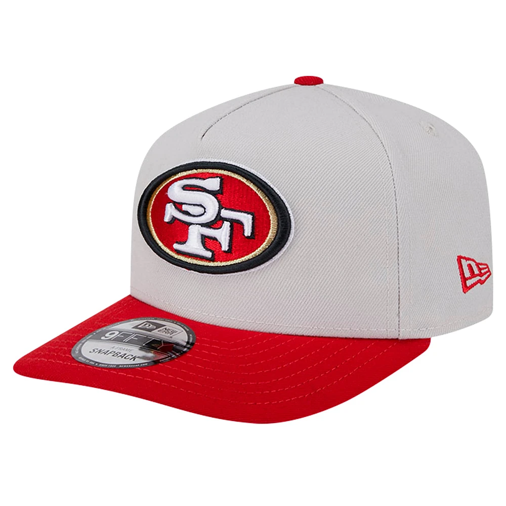 Men's New Era Stone San Francisco 49ers Decent 9FIFTY A-Frame Snapback Hat