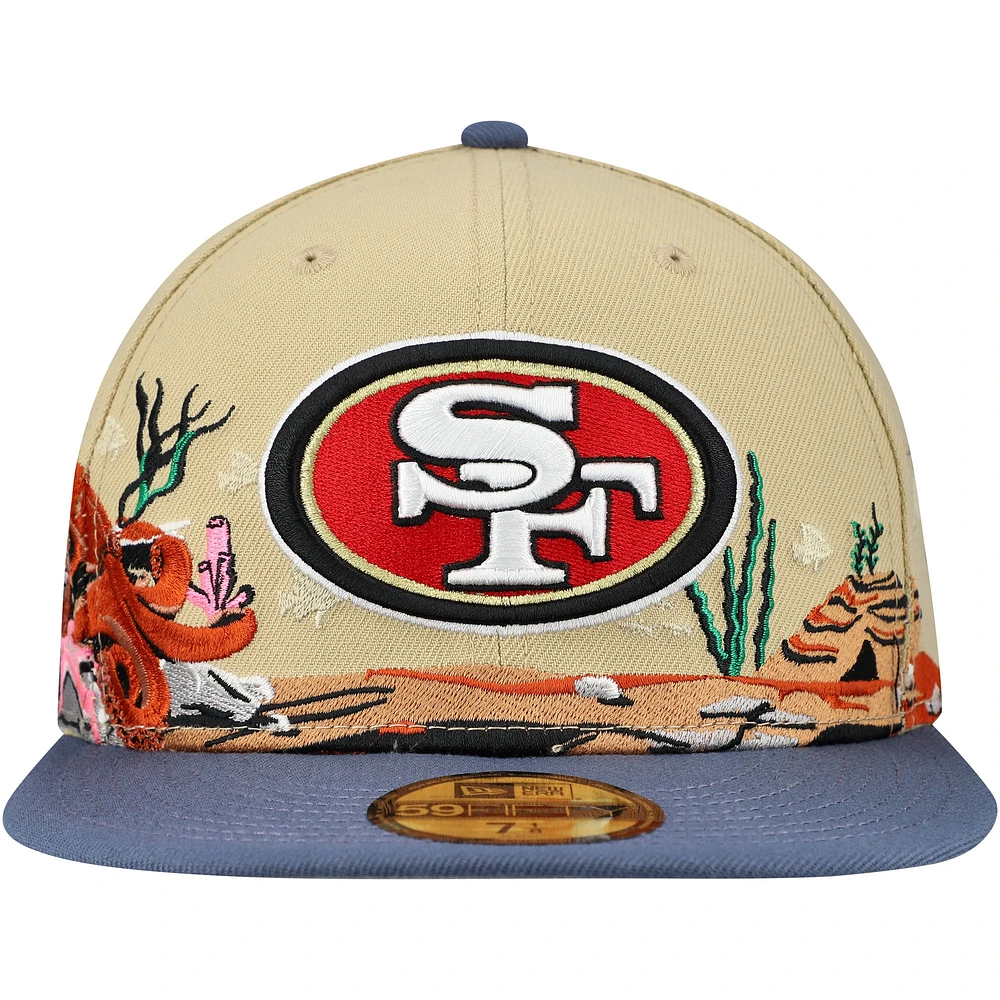 Men's New Era Tan San Francisco 49ers Landscape 59FIFTY Fitted Hat