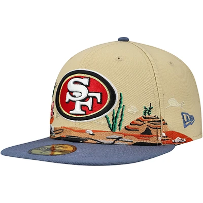 Men's New Era Tan San Francisco 49ers Landscape 59FIFTY Fitted Hat