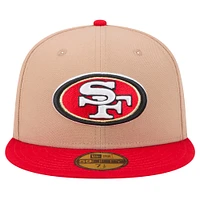 Men's New Era Tan San Francisco 49ers  Logo Main 59FIFTY Fitted Hat