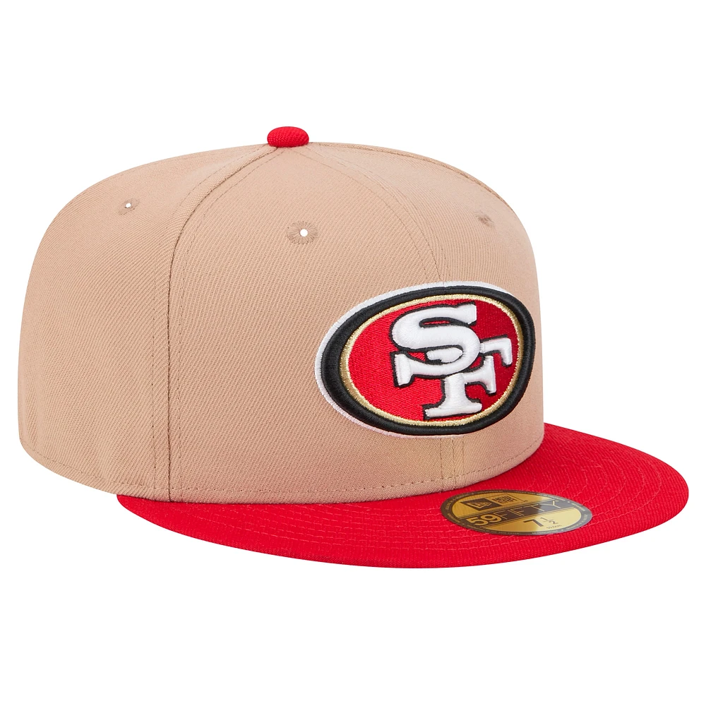 Men's New Era Tan San Francisco 49ers  Logo Main 59FIFTY Fitted Hat