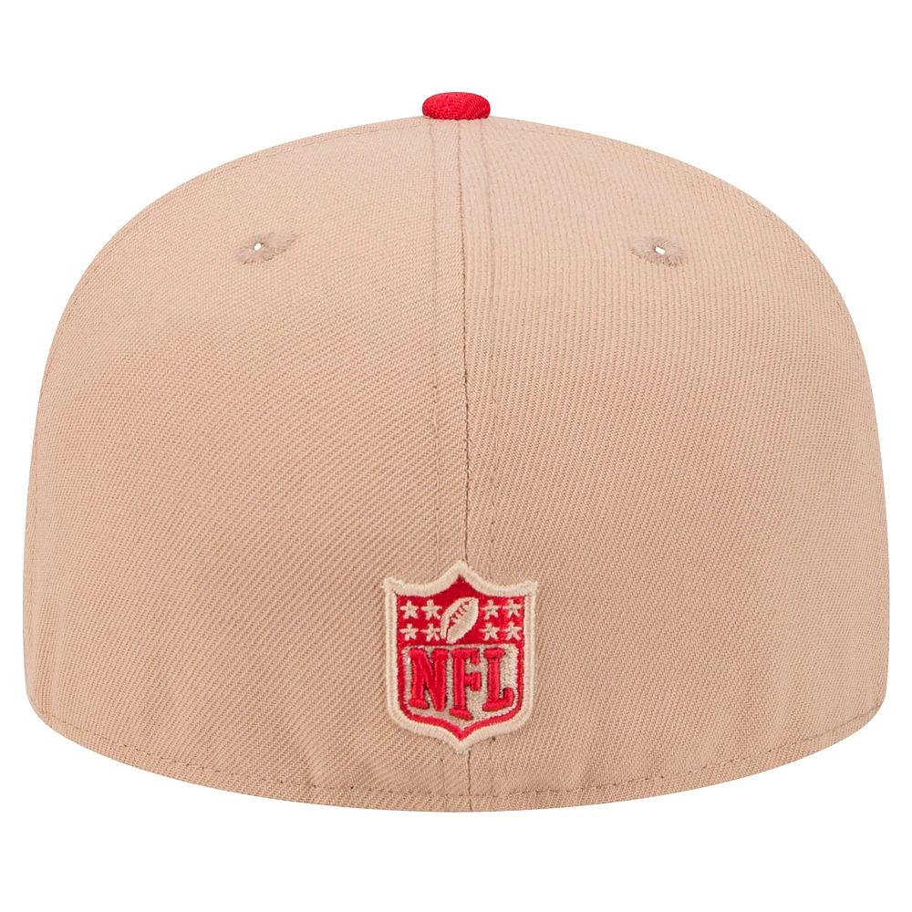 Men's New Era Tan San Francisco 49ers  Logo Main 59FIFTY Fitted Hat