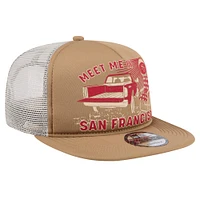 Men's New Era Tan San Francisco 49ers Meet Me 9FIFTY Snapback Hat