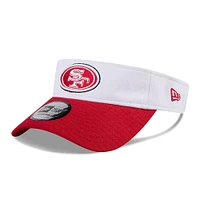 Men's New Era White/Scarlet San Francisco 49ers 2024 NFL Training Camp Adjustable Visor