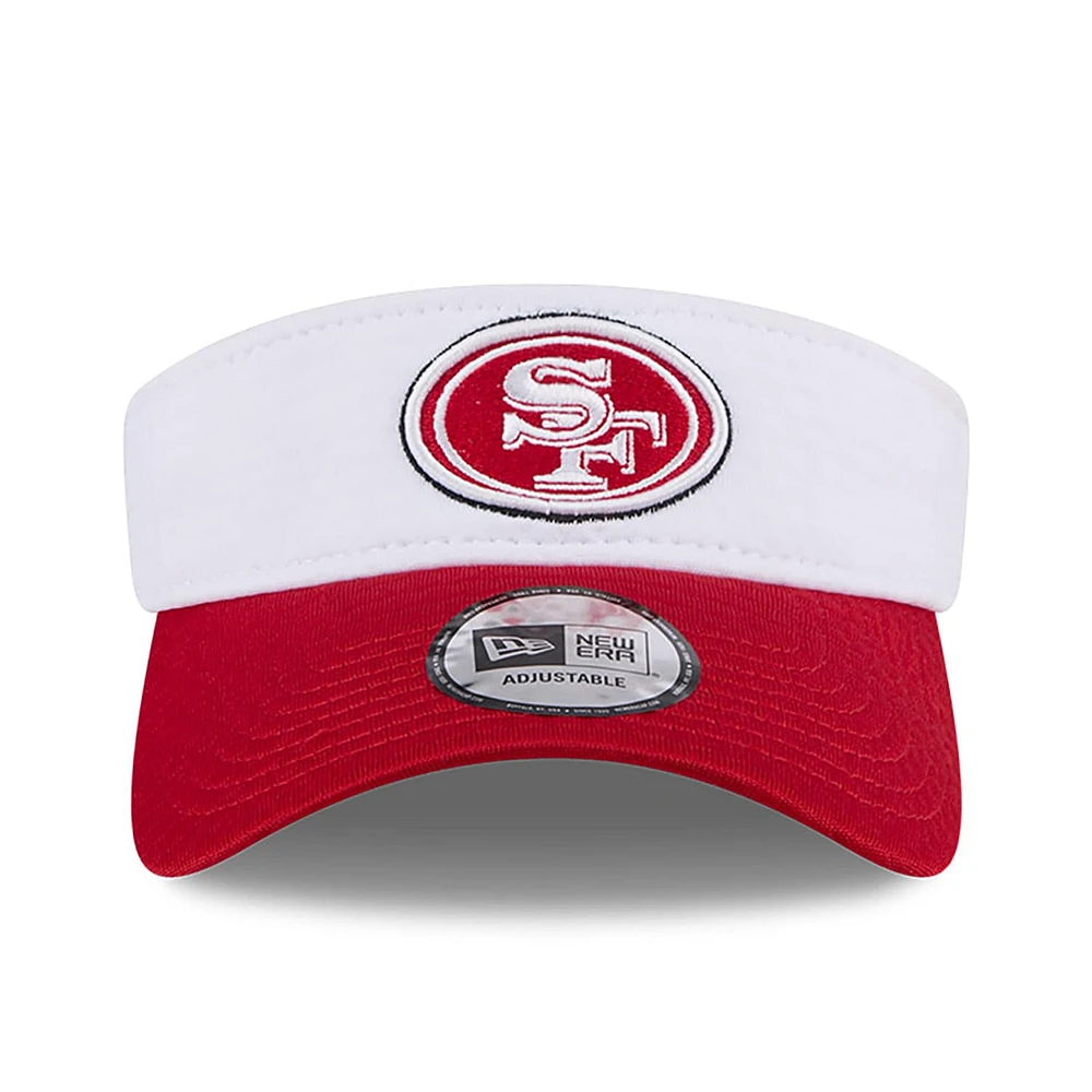 Visière réglable New Era pour homme, blanc/écarlate, San Francisco 49ers 2024 NFL Training Camp