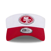 Men's New Era White/Scarlet San Francisco 49ers 2024 NFL Training Camp Adjustable Visor