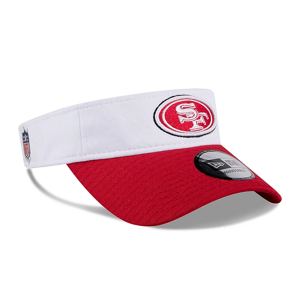 Visière réglable New Era pour homme, blanc/écarlate, San Francisco 49ers 2024 NFL Training Camp