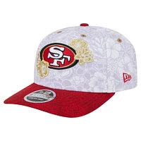 Men's New Era White/Scarlet San Francisco 49ers AAPI Apex Collection Floral 9SEVENTY Stretch-Snap Hat