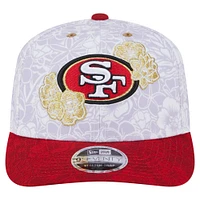 Men's New Era White/Scarlet San Francisco 49ers AAPI Apex Collection Floral 9SEVENTY Stretch-Snap Hat