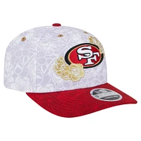 Men's New Era White/Scarlet San Francisco 49ers AAPI Apex Collection Floral 9SEVENTY Stretch-Snap Hat