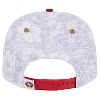 Men's New Era White/Scarlet San Francisco 49ers AAPI Apex Collection Floral 9SEVENTY Stretch-Snap Hat