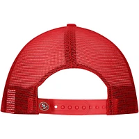 Men's New Era White/Scarlet San Francisco 49ers Distressed 9FIFTY A-Frame Snapback Hat