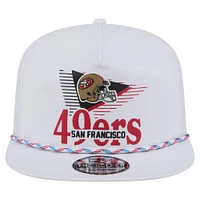 Men's New Era White San Francisco 49ers Collide Golfer Snapback Hat