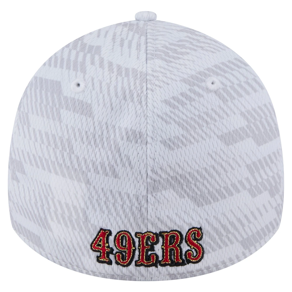 Casquette New Era blanche Gameday Graded 39THIRTY Flex des San Francisco 49ers pour homme
