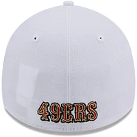 Casquette flexible principale 39THIRTY des San Francisco 49ers New Era pour hommes, blanche