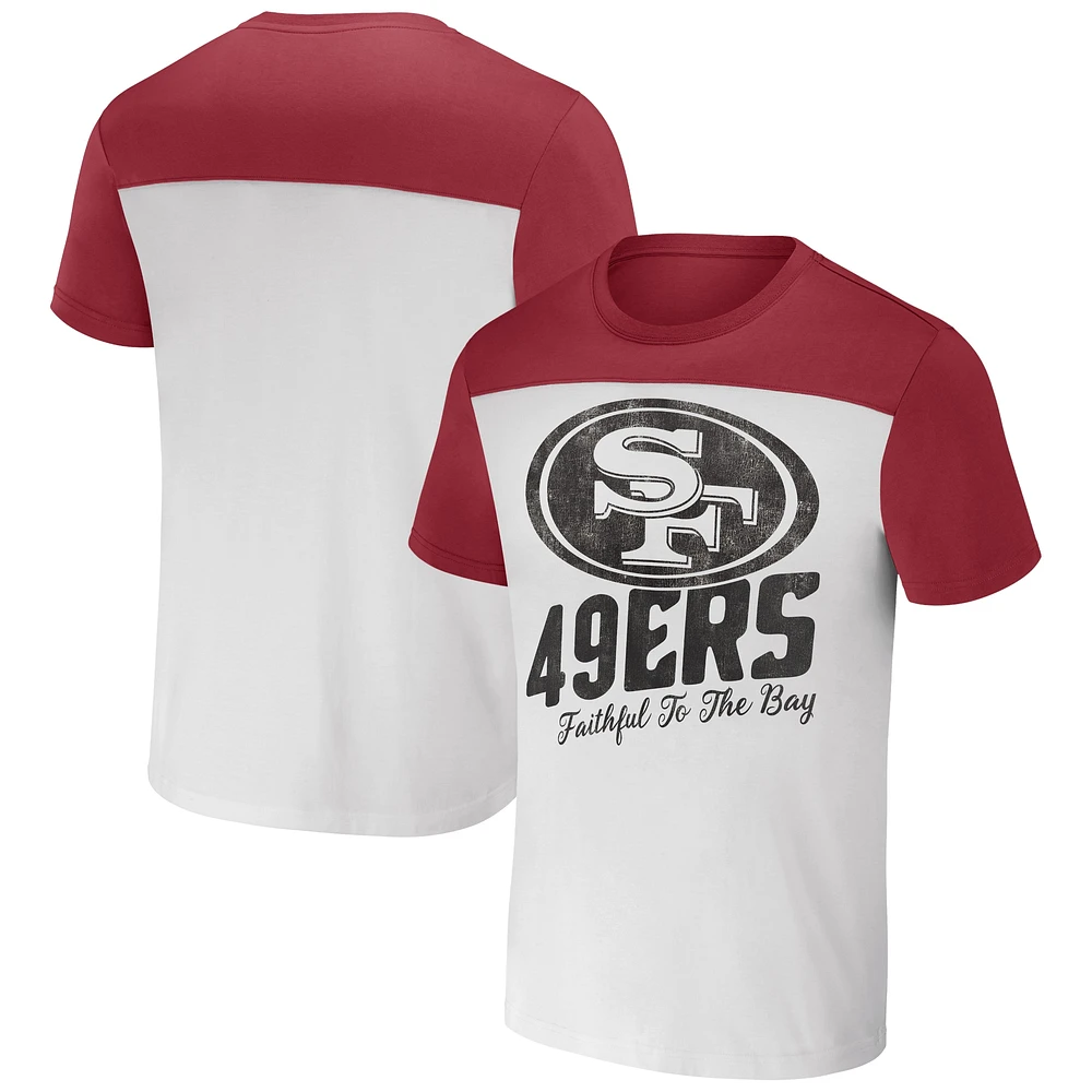 T-shirt colorblock crème pour homme de la collection NFL x Darius Rucker Fanatics des 49ers San Francisco