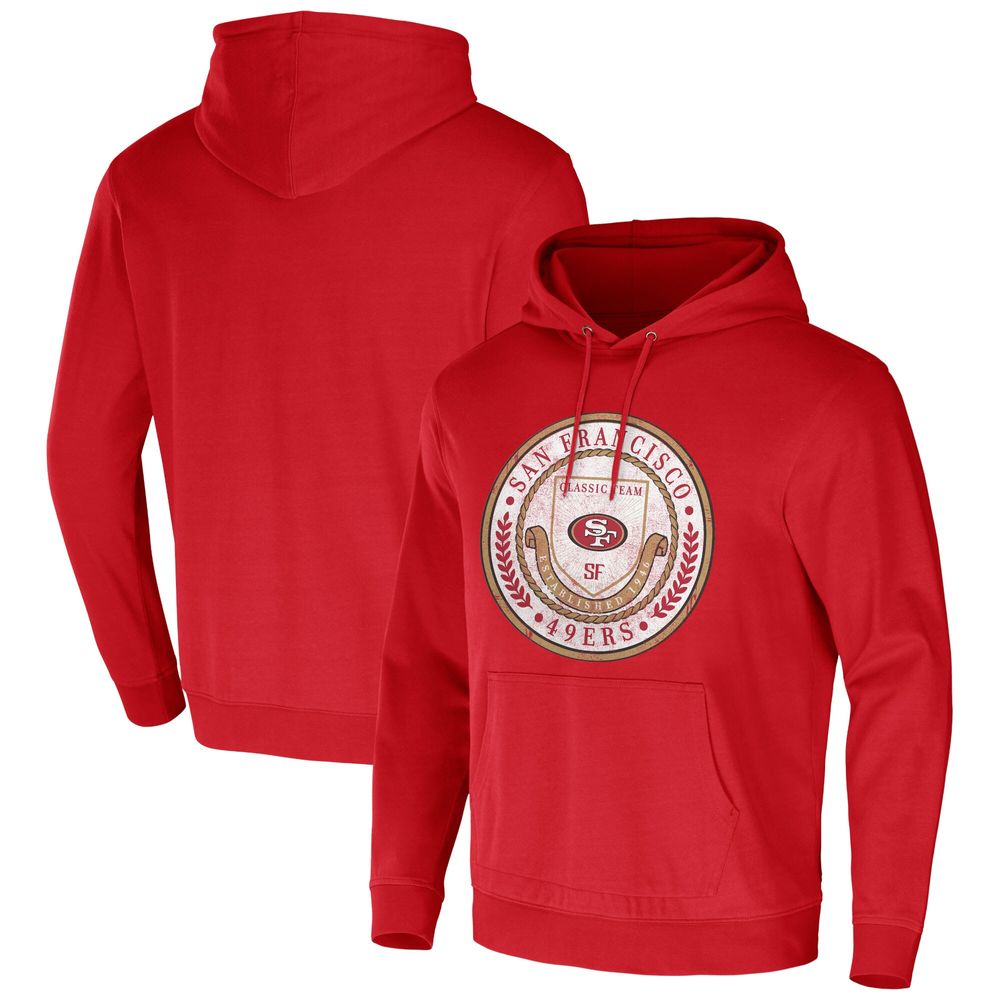Men's NFL x Darius Rucker Collection by Fanatics Scarlet San Francisco 49ers Washed Pullover Hoodie
