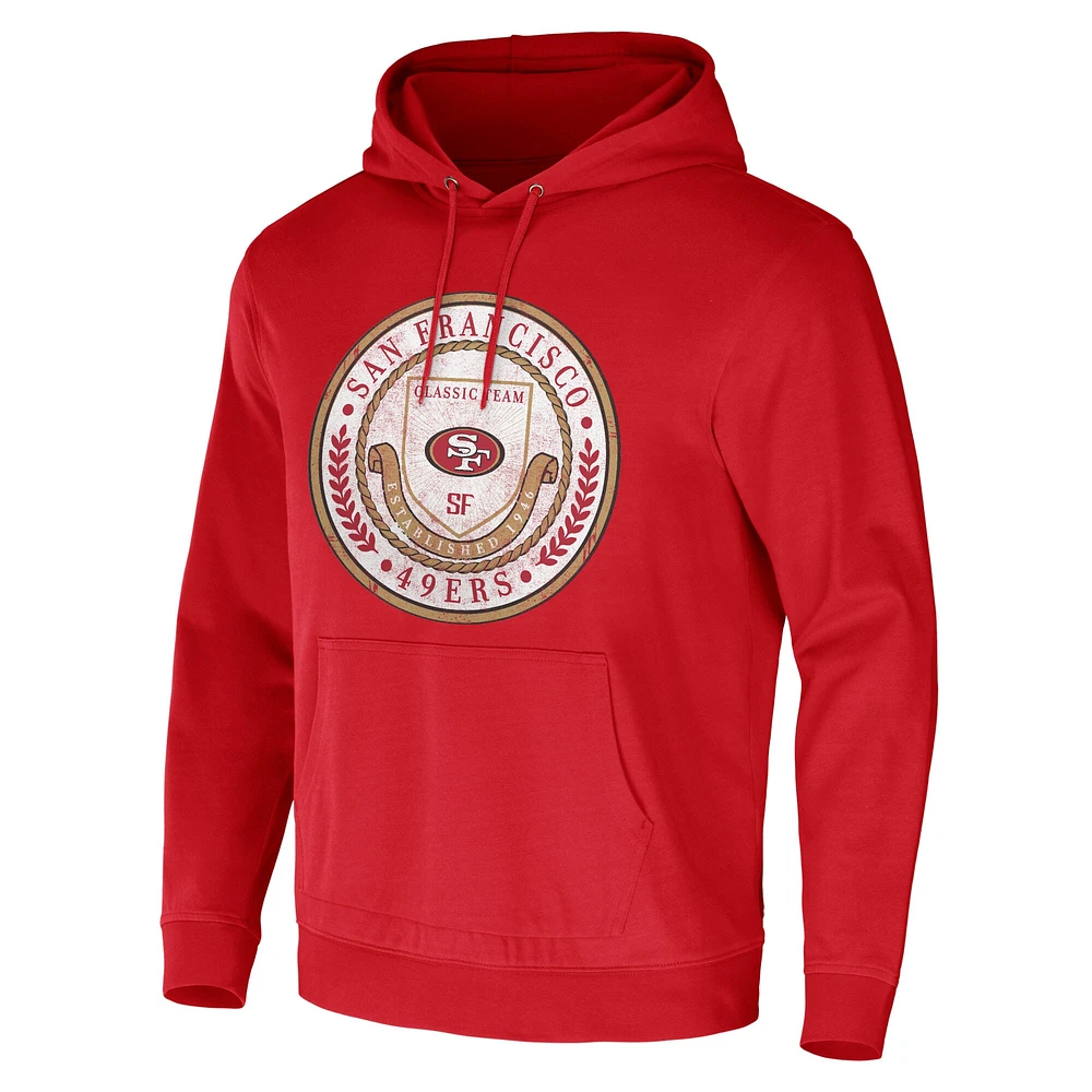 Men's NFL x Darius Rucker Collection by Fanatics Scarlet San Francisco 49ers Washed Pullover Hoodie