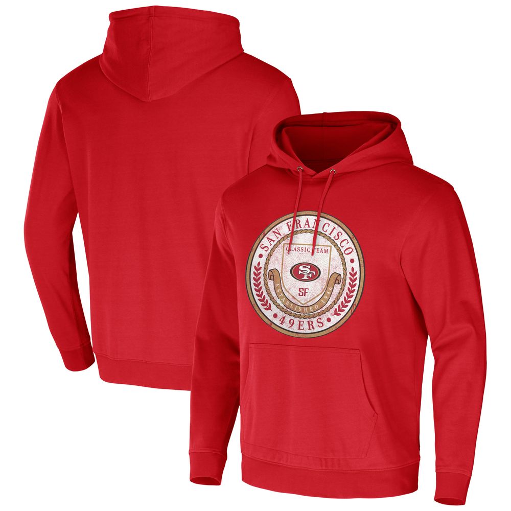 Men's NFL x Darius Rucker Collection by Fanatics Scarlet San Francisco 49ers Washed Pullover Hoodie