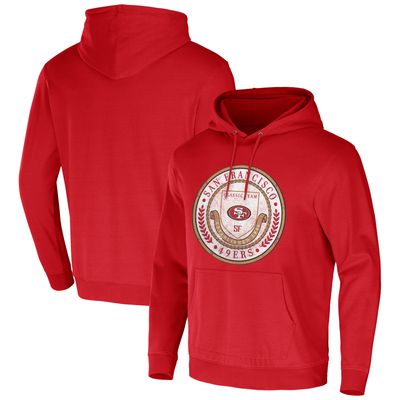 Men's NFL x Darius Rucker Collection by Fanatics Scarlet San Francisco 49ers Washed Pullover Hoodie