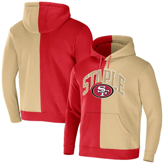 San Francisco 49ers New Era Throwback Colorblocked Pullover Hoodie