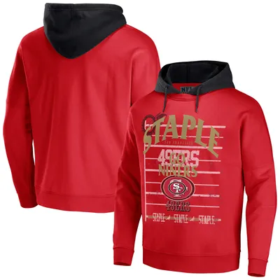 San Francisco 49ers New Era Throwback Colorblocked Pullover Hoodie