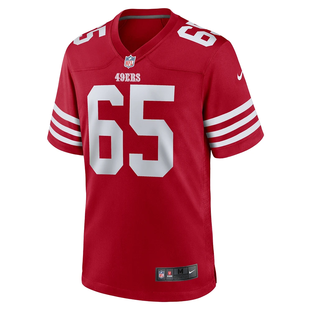 Men's Nike Aaron Banks  Scarlet San Francisco 49ers Game Jersey