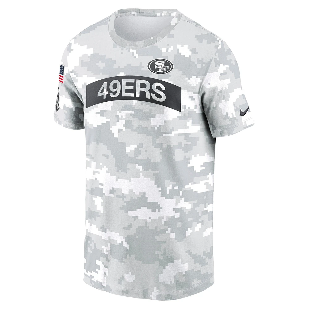 Men's Nike Arctic Camo San Francisco 49ers 2024 Salute To Service Performance T-Shirt