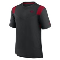 Men's Nike Black/Scarlet San Francisco 49ers Player Sideline Performance T-Shirt