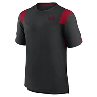 Men's Nike Black/Scarlet San Francisco 49ers Player Sideline Performance T-Shirt