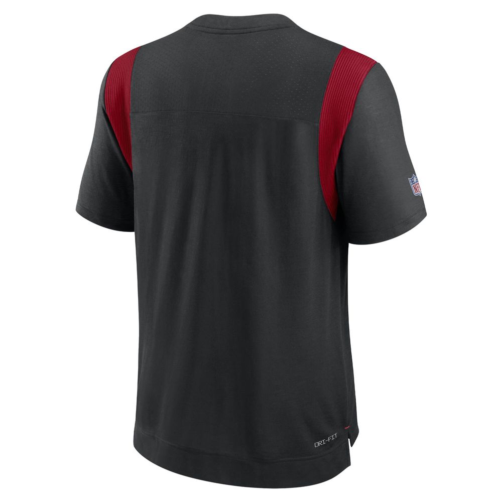 Men's Nike Black/Scarlet San Francisco 49ers Player Sideline Performance T-Shirt