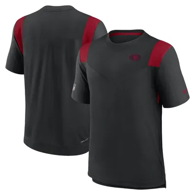 T-shirt Nike pour homme Noir/Écarlate San Francisco 49ers Player Sideline Performance