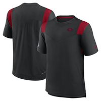 Men's Nike Black/Scarlet San Francisco 49ers Player Sideline Performance T-Shirt