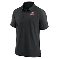 Polo Nike noir San Francisco 49ers 2022/23 Sideline Lockup Performance pour homme