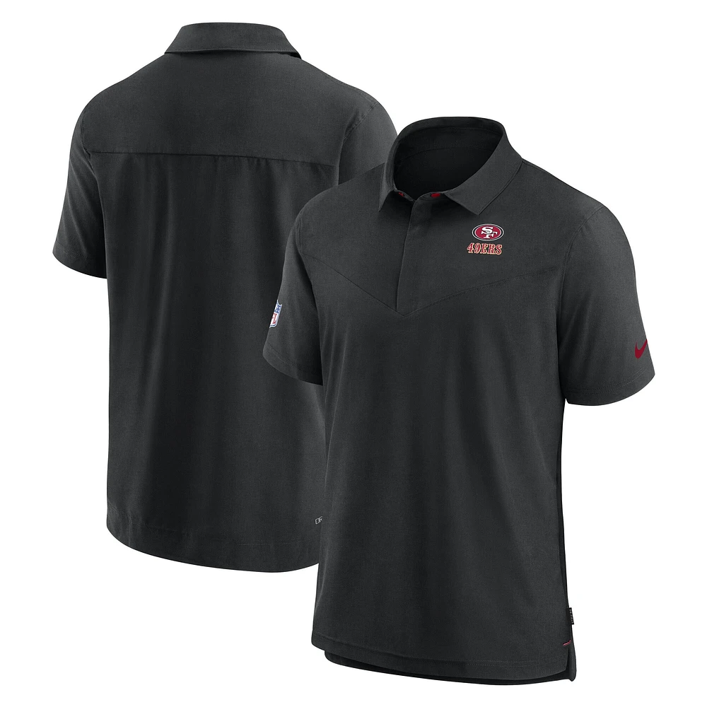 Polo Nike noir San Francisco 49ers 2022/23 Sideline Lockup Performance pour homme