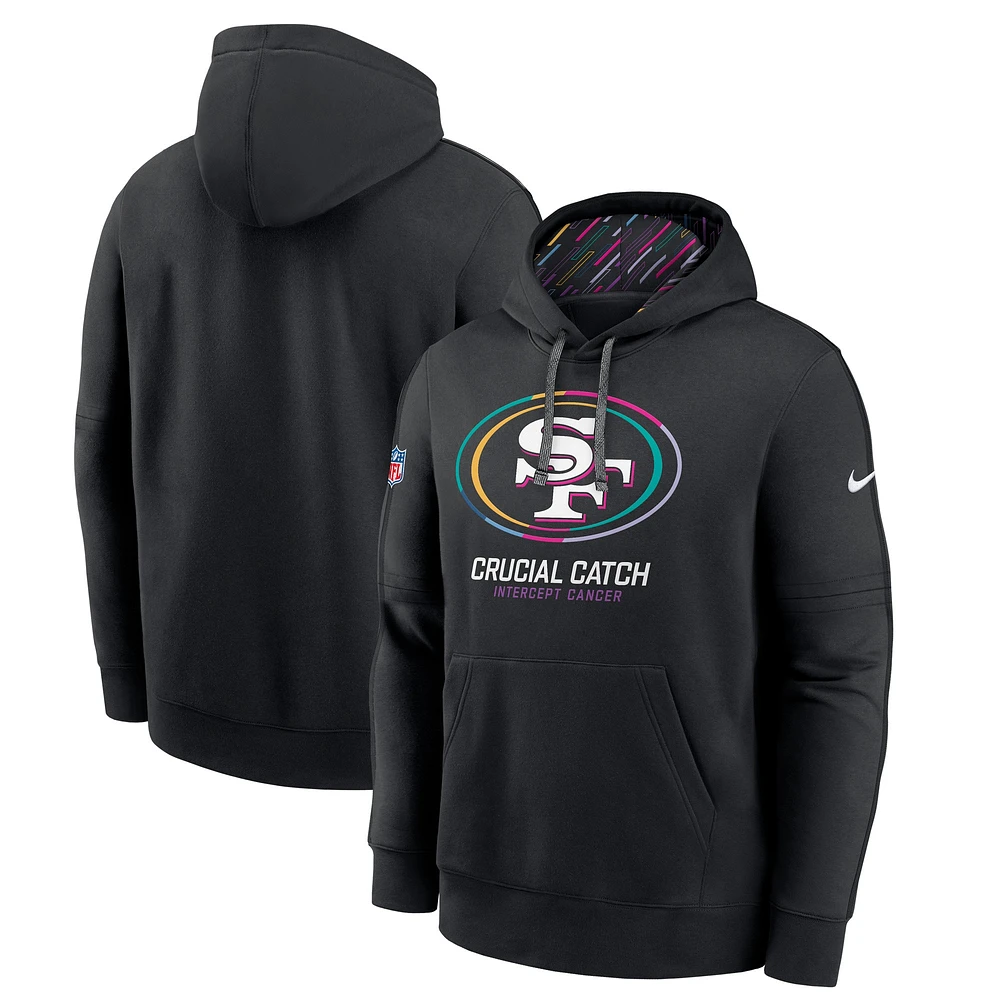 Sweat à capuche Nike noir San Francisco 49ers 2024 NFL Crucial Catch Big & Tall Club pour homme