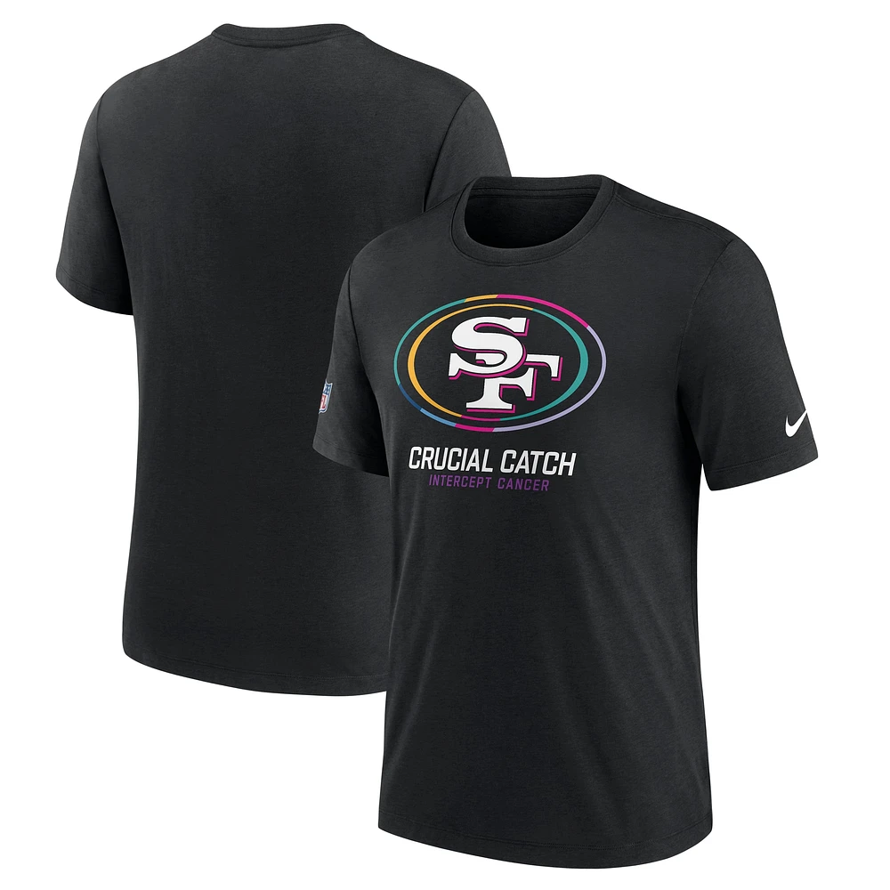 T-shirt Nike noir pour homme San Francisco 49ers NFL Crucial Catch 2024 Big & Tall