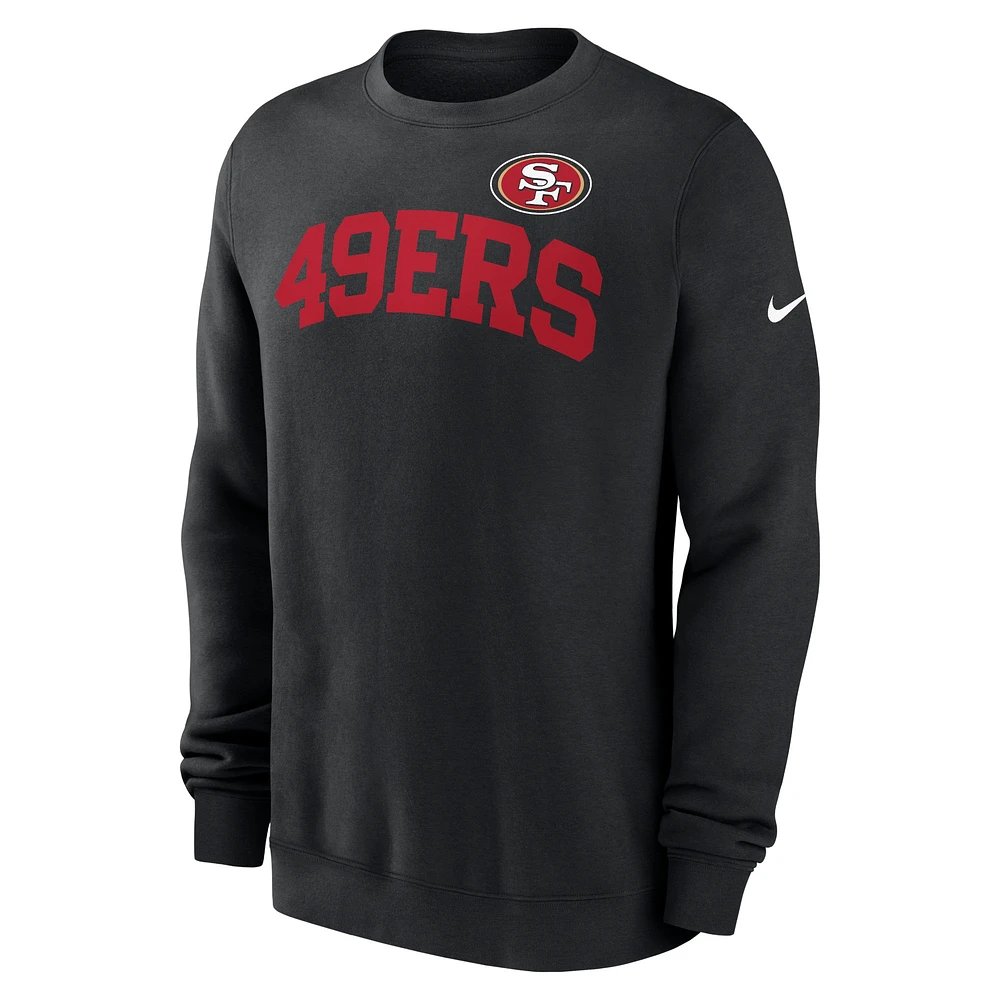 Sweat-shirt à capuche Nike San Francisco 49ers Club pour homme noir