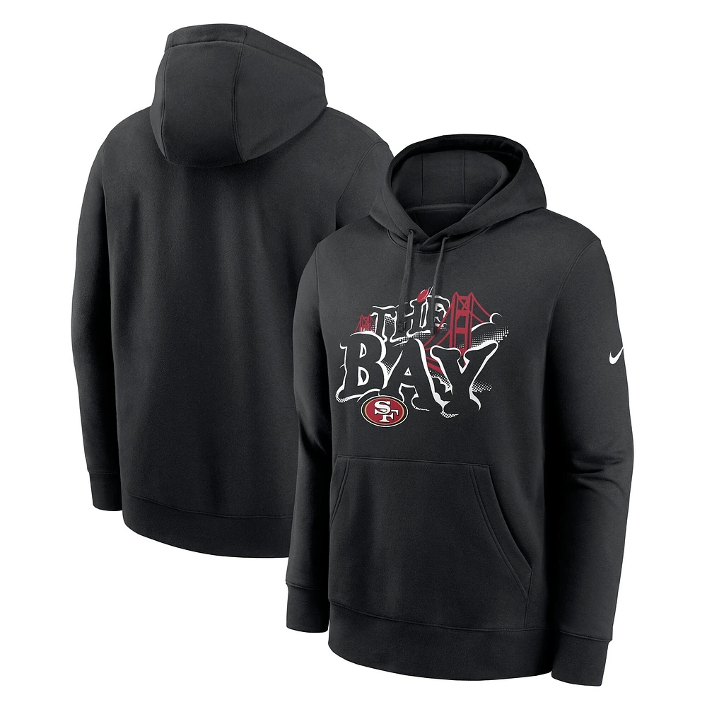 Sweat à capuche en polaire Nike noir San Francisco 49ers Hometown pour homme