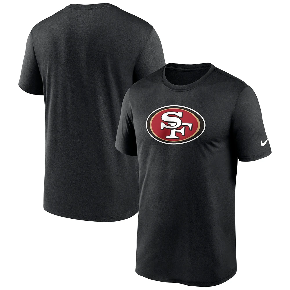 T-shirt Nike noir San Francisco 49ers Legend Logo Performance pour homme