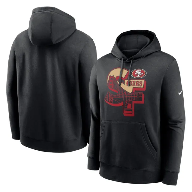 Men's Antigua Black San Francisco 49ers Wordmark Victory Full-Zip Hoodie Size: Small