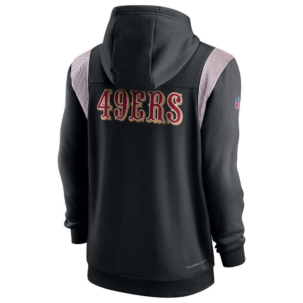 San Francisco 49ers Nike Performance Sideline Lockup Full-Zip Hoodie - Black